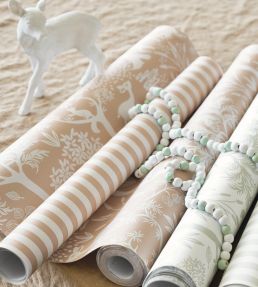 My Little World Rayure Wallpaper by Casadeco Beige Camel