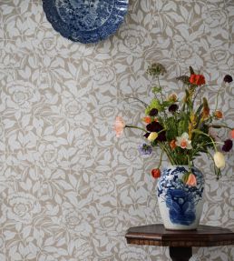 My Peony Garden Wallpaper by Langelid Von Bromssen Chalk White