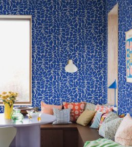 My Secret Garden Wallpaper by Borastapeter Electric Blue