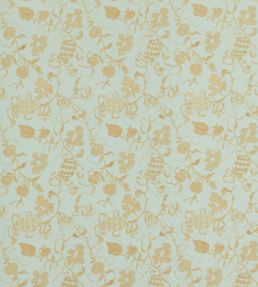 Mydsommer Pickings Fabric by Sanderson Smog Blue/Lame Gold