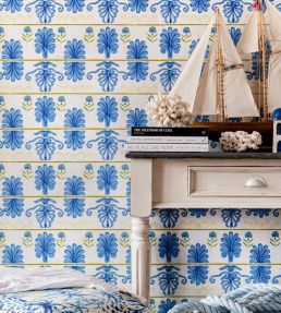 Mykonos Villa Wallpaper by MINDTHEGAP Azure