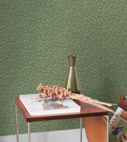 Myosotis Wallpaper by Casadeco Vert Mousse