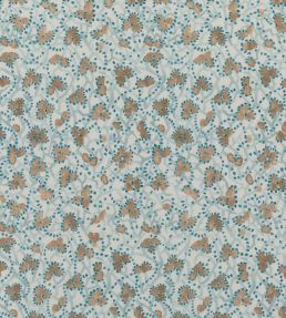 Myosotis Fabric by Marvic Blue/Flax