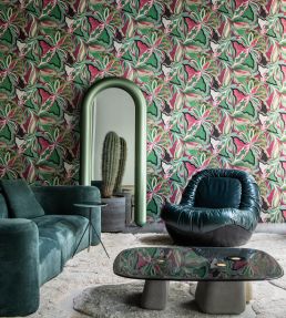 Myriad Wallpaper by Arte Pistachio Pink