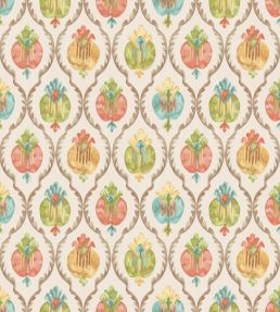Mysore Wallpaper by Osborne & Little Ivory/Terracotta
