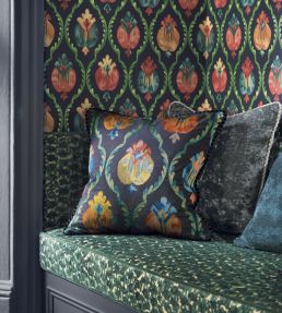 Mysore Fabric by Osborne & Little Midnight/Magenta