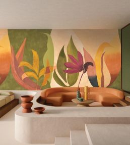 Nahua Mural by Casamance Kaki/Ocre