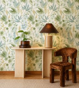 Nalina Wallpaper by Harlequin Honey/Clover/Sky