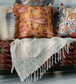 Namlos Fabric by MINDTHEGAP Yellow/Ochre/Red/Taupe