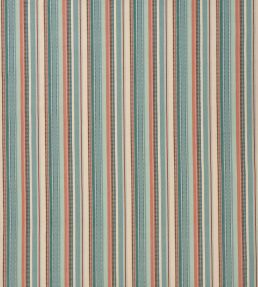 Nehir Fabric by Nina Campbell Aqua/Coral