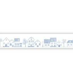 Neighborhood Border Wallpaper by Casadeco Bleu Doux