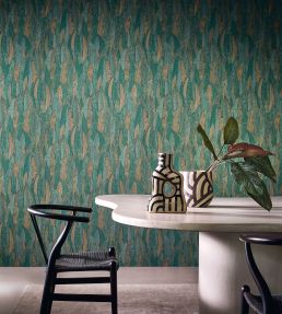 Neluwa Wallpaper by Casamance Anthracite