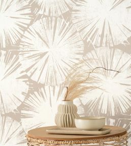 Nenuphar Wallpaper by Casadeco Noir Fusain