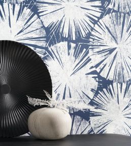 Nenuphar Wallpaper by Casadeco Bleu Indigo