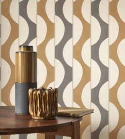 Neora Wallpaper by Casadeco Noir fusain