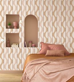 Neora Wallpaper by Casadeco Rose nude