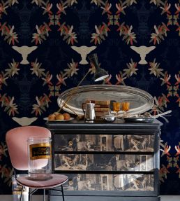 Neorococo Wallpaper by Coordonne Navy