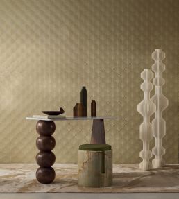 Nereides Wallpaper by Casamance Lichen/Dore