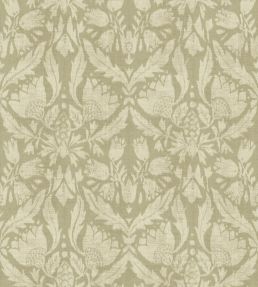 Neria Wallpaper by Casamance Vert Amande