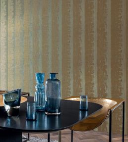Nerikomi Wallpaper by Casamance Vert De Gris/Dore