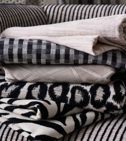 Neshat Jacquard Fabric by Clarke & Clarke Ink