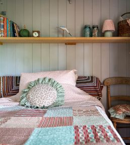 Nettie Fabric by Ian Sanderson Greeny Blue