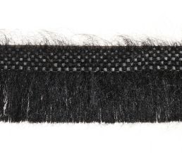 Neva 30mm Mohair Cut Fringe Trimming by Houles Charbon