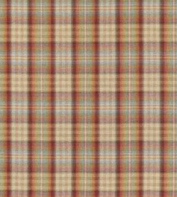 Nevis Fabric by Mulberry Home Red/Stone