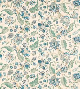 Newnham Courtney Fabric by Sanderson Eucalyptus/Cadet Blue
