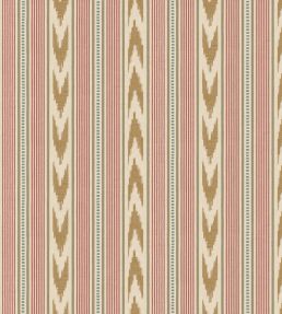 Newport Stripe Wallpaper by Mulberry Home Old Red/Sand