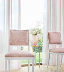 Newport Stripe Fabric by Thibaut Black and Linen