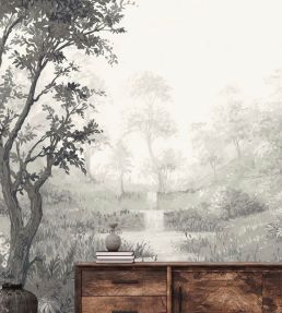 Nidra Mural by Woodchip & Magnolia Pebble Grey