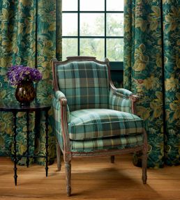 Night Garden Fabric by Thibaut Spa Blue