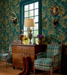 Night Garden Wallpaper by Thibaut Midnight