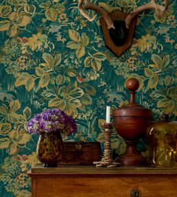Night Garden Wallpaper by Thibaut Midnight
