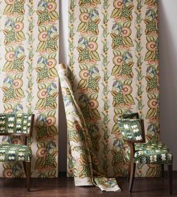 Ashdown Stripe Fabric by Nina Campbell Teal/Aqua