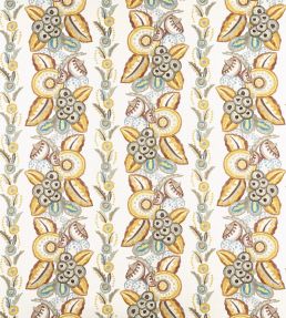 Ashdown Stripe Fabric by Nina Campbell Ochre/Taupe/Duck Egg