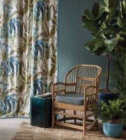 Benmore Fabric by Nina Campbell Emerald/Green/Ebony