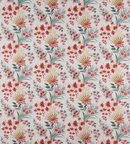 Michelham Fabric by Nina Campbell Red/Teal