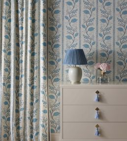 Pomegranate Trail Fabric by Nina Campbell Indigo/Blue