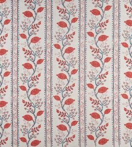 Pomegranate Trail Fabric by Nina Campbell Red/Blue