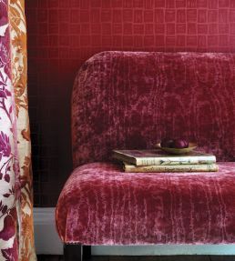 Cantabria Fabric by Nina Campbell Coral