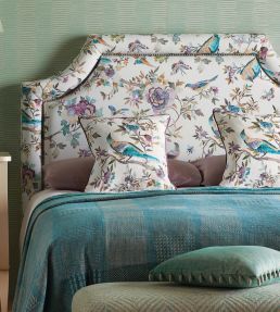 Perdana Fabric by Nina Campbell Aqua/Amethyst