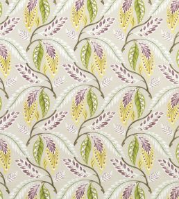 Fontibre Fabric by Nina Campbell Amethyst/Green/Yellow