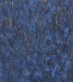 Kershaw Plain Wallpaper by Nina Campbell Lapis Blue