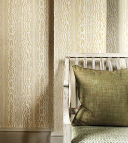 Tagus Wallpaper by Nina Campbell Ivory/Stone