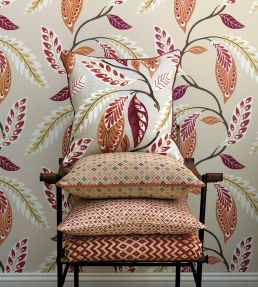 Pachinko Fabric by Nina Campbell Charcoal/Ivory