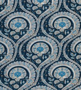 Les Indiennes Fabric by Nina Campbell Blue