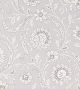Baville Wallpaper by Nina Campbell GREY/CHALK