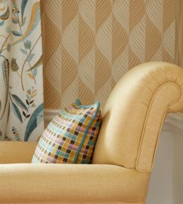 Bonnelles Wallpaper by Nina Campbell BLACK/GILVER